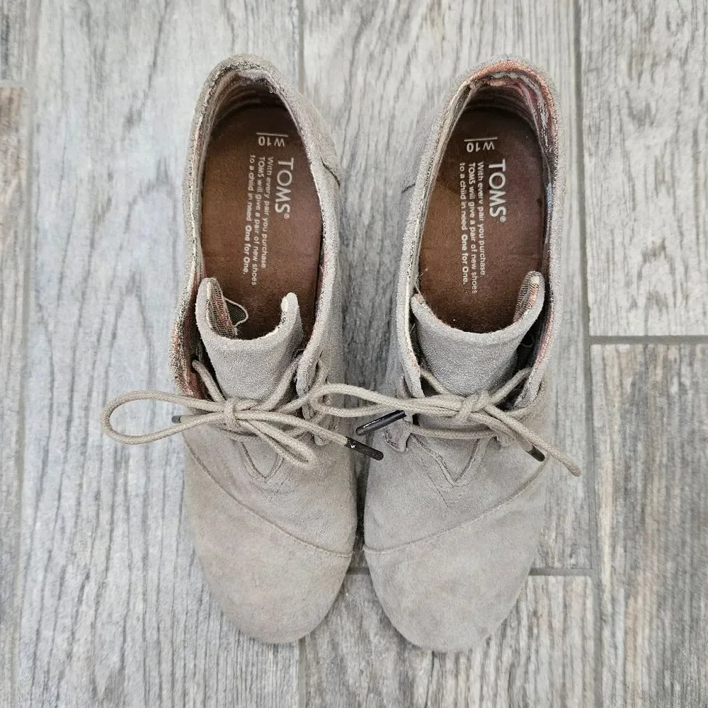 Toms Kala Suede Wedge Ankle Boots